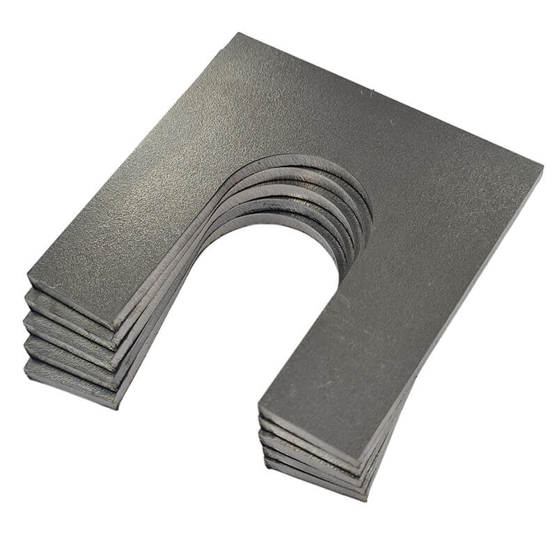 Mild Steel Horseshoe Shim 50mm x 50mm x 2mm Thick M12 Clearance Hole