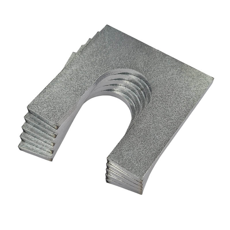 PreGalvanised Steel Horseshoe Shim 150mm x 150mm x 5mm Thick M16