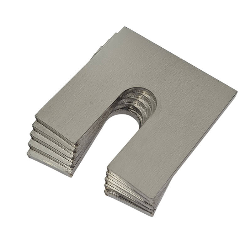 Stainless Steel 316 Horseshoe Shim 100mm x 100mm x 0.9mm Thick M12
